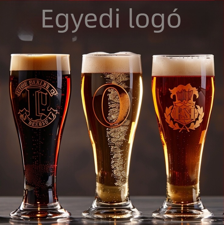 Üvegpohár sörfőzéshez, kézműves sörhöz, nagy kapacitású 501–600 ml, átlátszó, modern letisztult stílus bárhoz