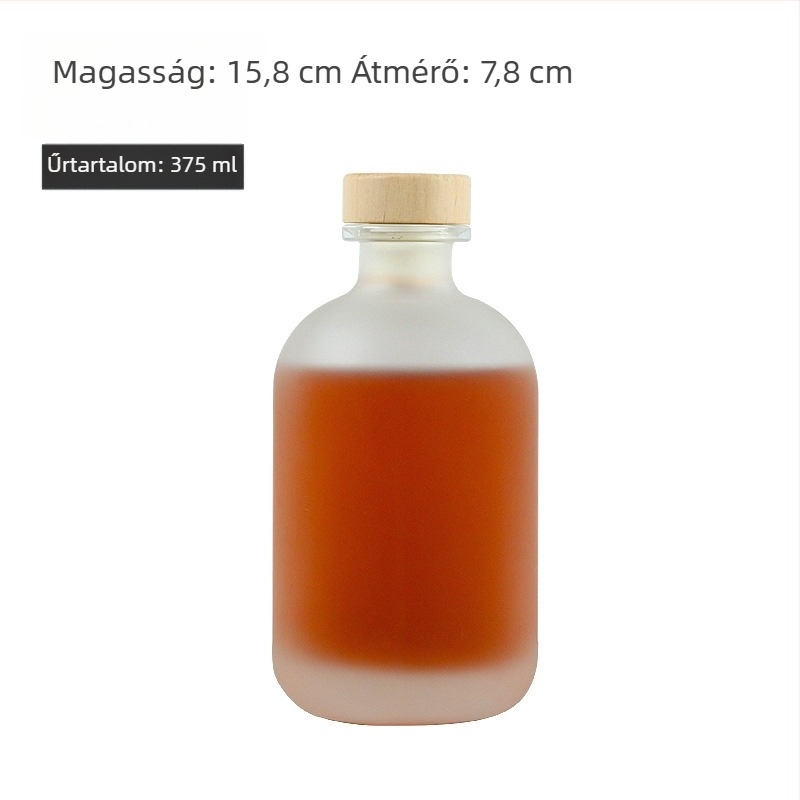 Üveg borosüveg, matt és átlátszó, 500 ml, otthon erjesztett gyümölcsborhoz
