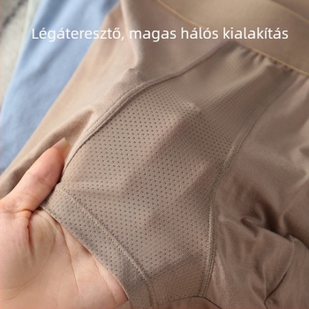 Férfiak számára lélegző hálós boxeralsó, egyszínű, modal anyag