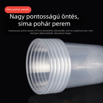 U alakú egyszer használatos desszertes pohár pudinghoz, fagylalthoz és boba gyöngyökhöz