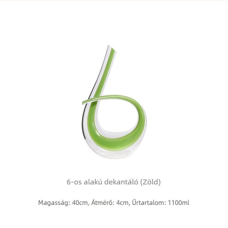 Kristálytiszta üvegből készült boros dekanter – otthoni készlet, európai stílus, 1000 ml, modern minimalista design