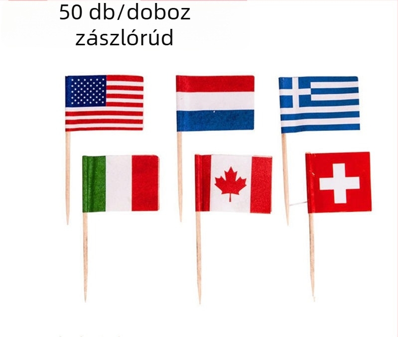 Virágmintás mini papír esernyők koktélok és gyümölcsök díszítéséhez, egyszer használatos