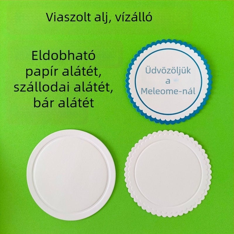 Prémium poháralátétek szállodákhoz és bárokhoz, nedvszívó papírból, egyszer használatos