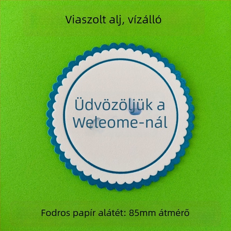 Prémium poháralátétek szállodákhoz és bárokhoz, nedvszívó papírból, egyszer használatos