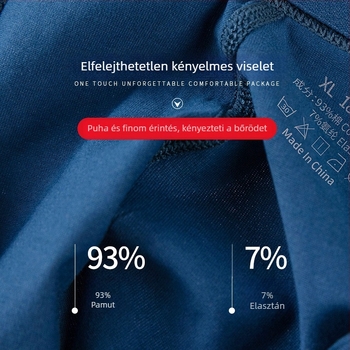 Férfi pamut alsónadrág, egyszínű, légáteresztő, U‑formájú kialakítás, sportos