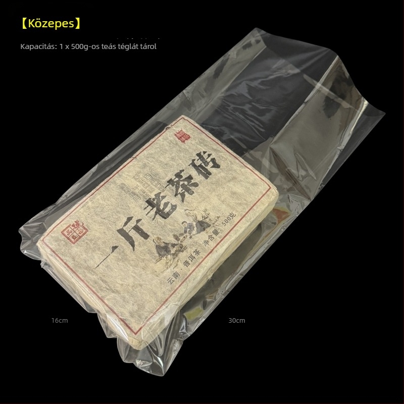 Pu'er tea brick hőszorító film, átlátszó PVC zárófólia teablokk csomagolásához, 250 g–1000 g