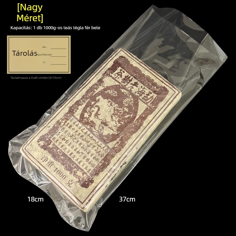Pu'er tea brick hőszorító film, átlátszó PVC zárófólia teablokk csomagolásához, 250 g–1000 g