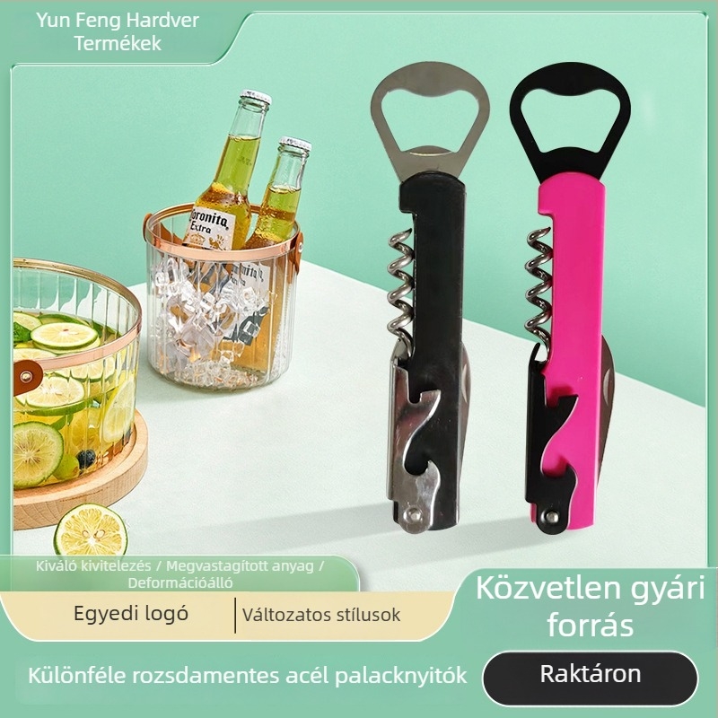 Összecsukható, többfunkciós üvegnyitó otthoni használatra, vörösborhoz és szódához