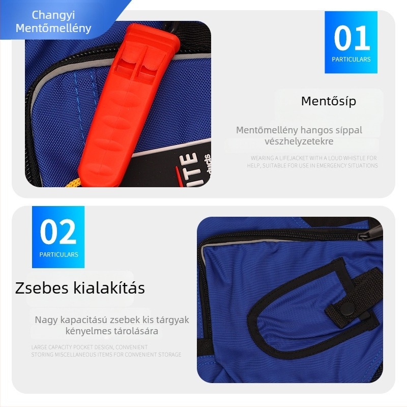 Felnőtt, leválasztható, hordozható úszó mellény horgászathoz, szörfözéshez, úszáshoz és raftinghoz