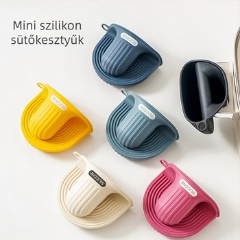 Hőálló szilikon konyhai kesztyűk, szigeteléssel, Vastagok sütő és mikrohullámú sütőhöz
