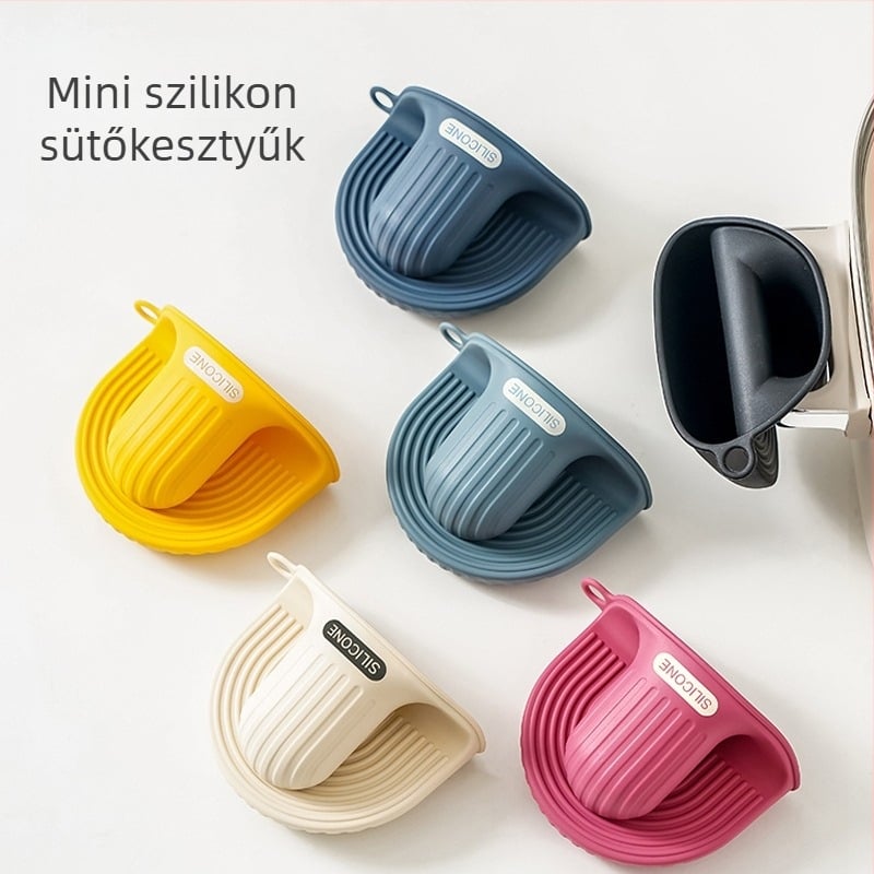 Hőálló szilikon konyhai kesztyűk, szigeteléssel, Vastagok sütő és mikrohullámú sütőhöz