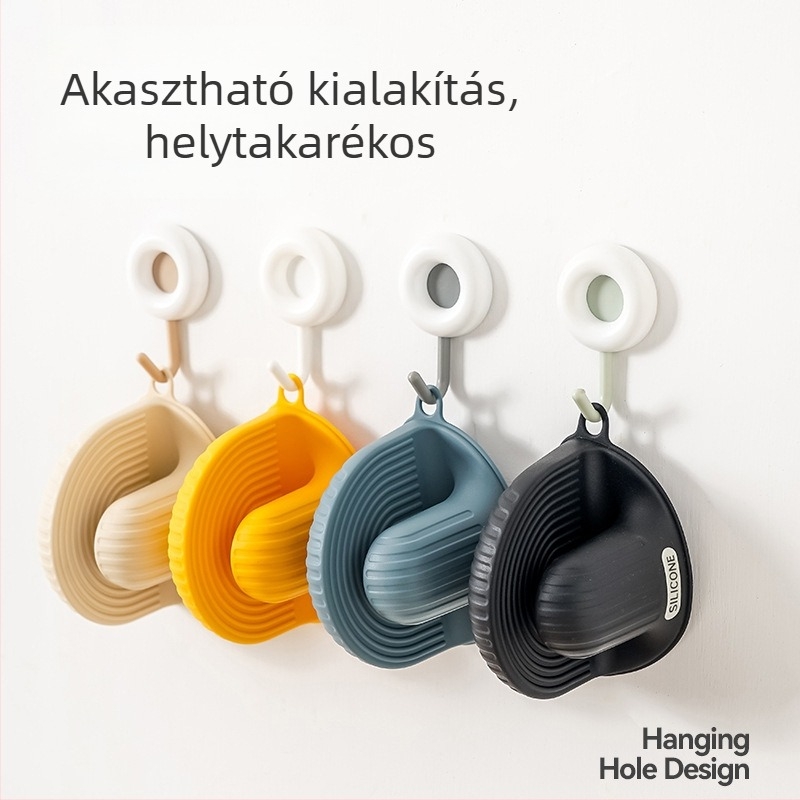 Hőálló szilikon konyhai kesztyűk, szigeteléssel, Vastagok sütő és mikrohullámú sütőhöz