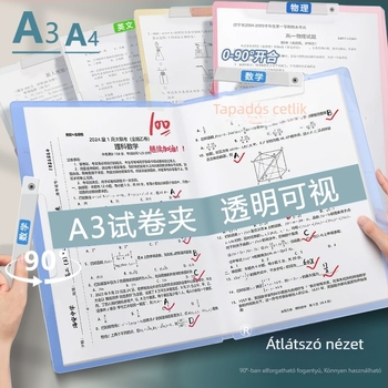 A4-es mappa színes betétekkel és szervezővel
