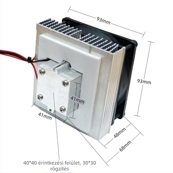 12V-os autóhűtő félvezető hűtőmodul, kettős használatra - fűtés és hűtés