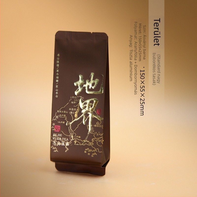 Pu'er tea minták: nyers és érlelt tea, Mengku Wuzhai Mountain - egyedi csomagolású tasakok