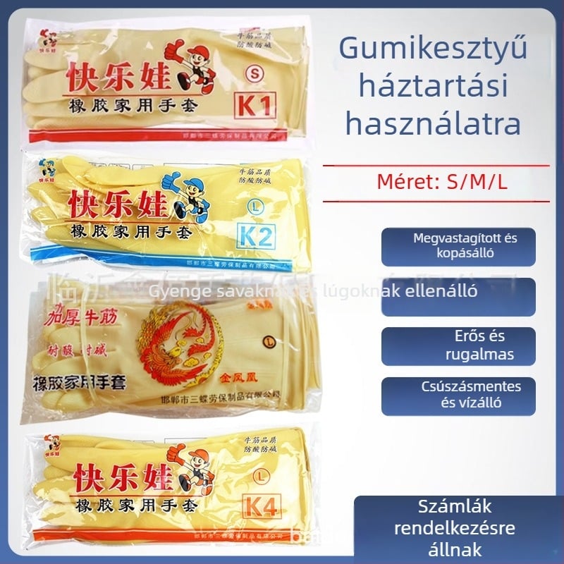 Happy Baby K1/K2/K4 latex kesztyűk, vastított kialakítású, ipari védő gumikesztyűk