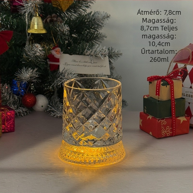Forgó whiskys pohár, dőlésmentes sörös pohár és relaxáló brandy‑ vagy tömény ital pohár