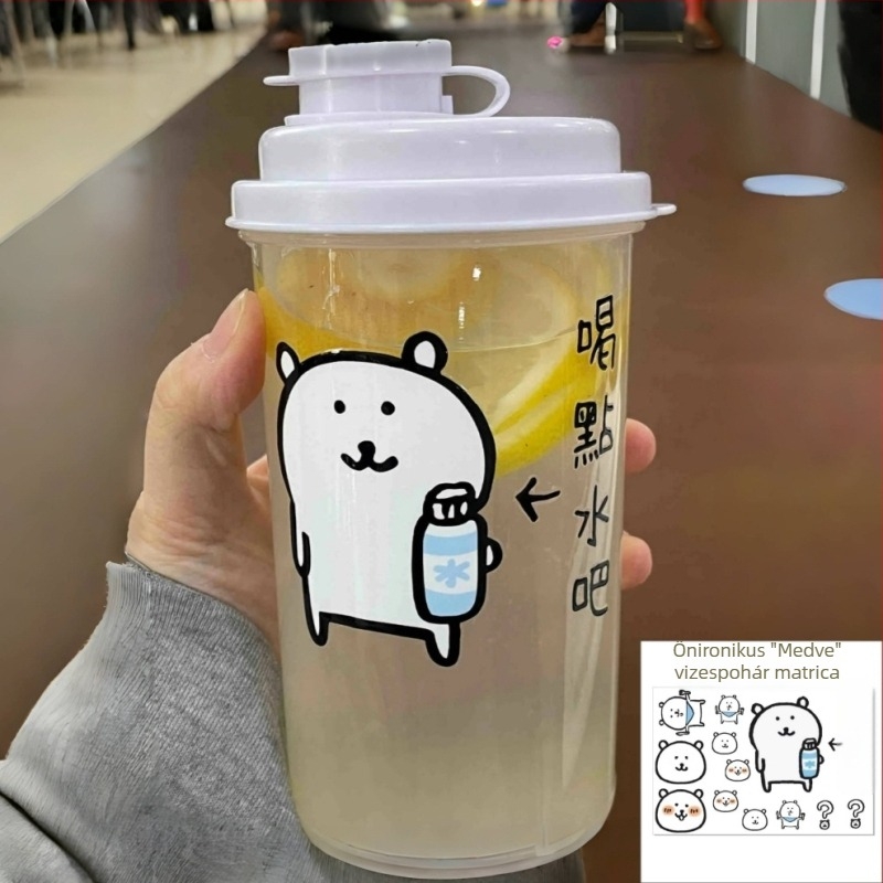Japán stílusú pohár hideg italokhoz és hideg vízhez, nagy kapacitású shaker, élelmiszer-minőségű műanyag, hordozható nyáron