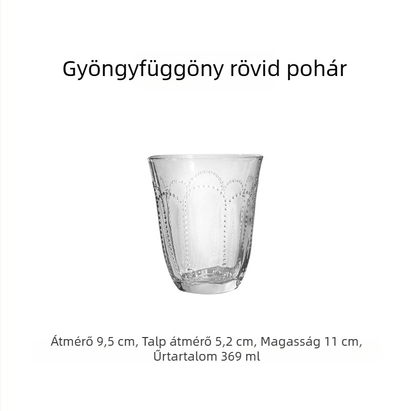 Instagram-stílusú magas goblet, európai retro reliefes virágmintával, vörösborhoz és gyümölcsléhez, könnyed luxus