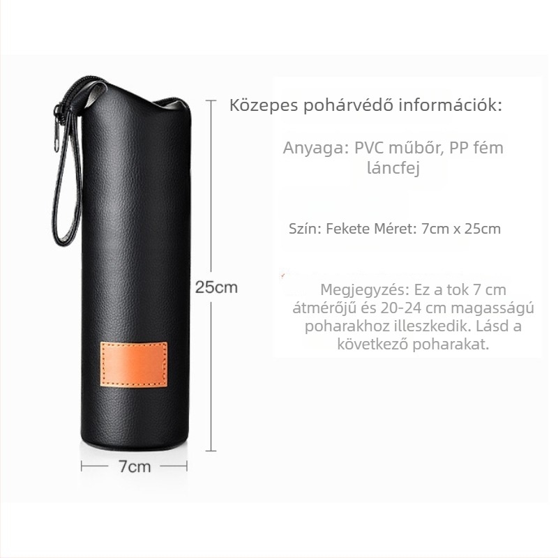 7 cm-es szigetelt pohárvédő zsinóros hordozóval, üvegpohárhoz, teljes körű védelem, prémium minőség