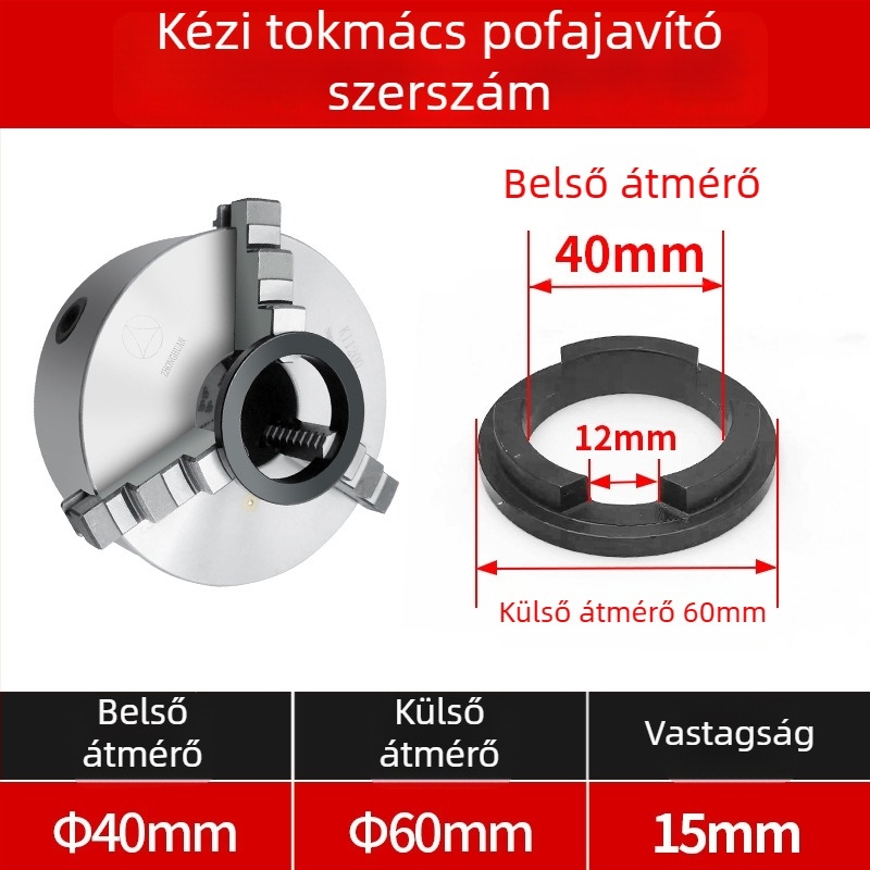 Kézi lathe tokmány csuklóformázó eszköz, öncentráló háromcsújú tokmányhoz