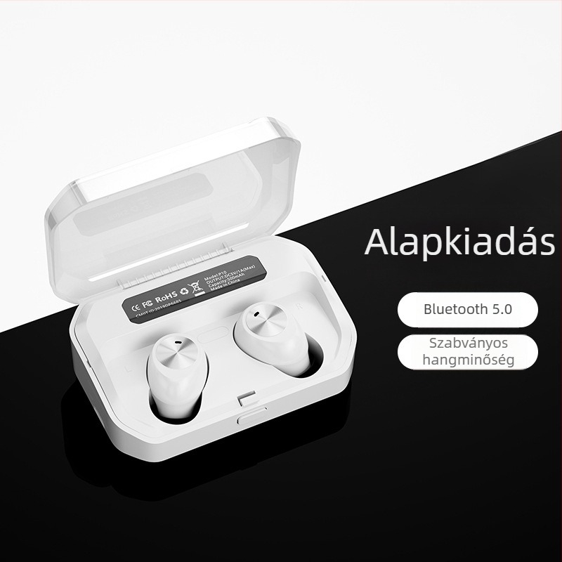 Valódi vezeték nélküli Bluetooth fülhallgató sporthoz zajcsökkentéssel, in-ear dizájn, hosszú akkumulátor-üzemidő, 2025 modell
