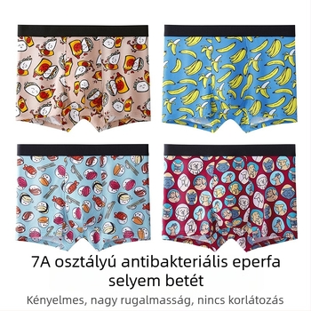 80S Modal férfi boxeralsó digitális nyomtatással és antibakteriális ágyéki zónával