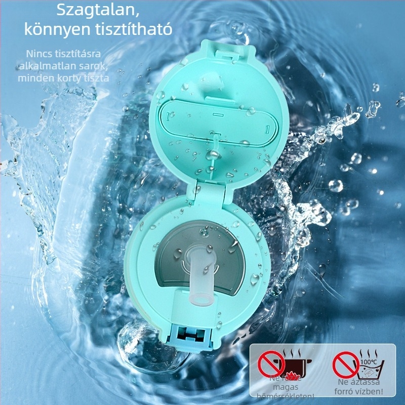 Cup Bear eredeti pohárfedél gyerekeknek – Glutinous Rice sorozat, kiegészítő szívószálas pohárfedél és termosz fedél