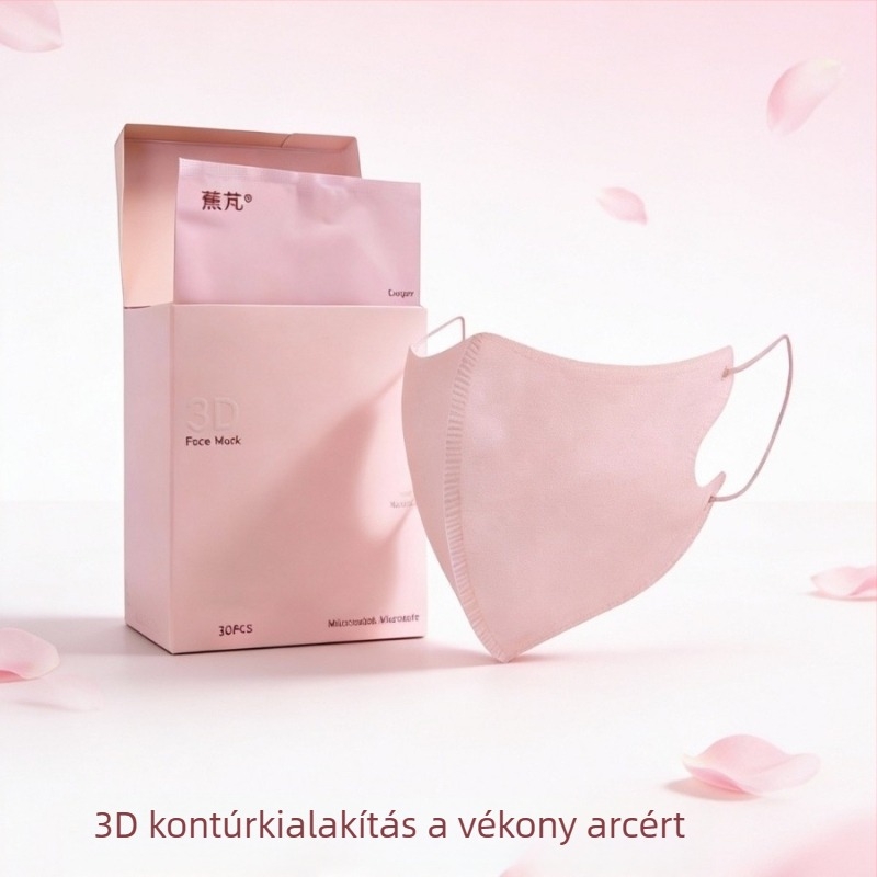 Jiao Peng Prémium Kiadású 3D Légáteresztő Meleg Arcmaszk – Divatos Védő Egyszer Használható