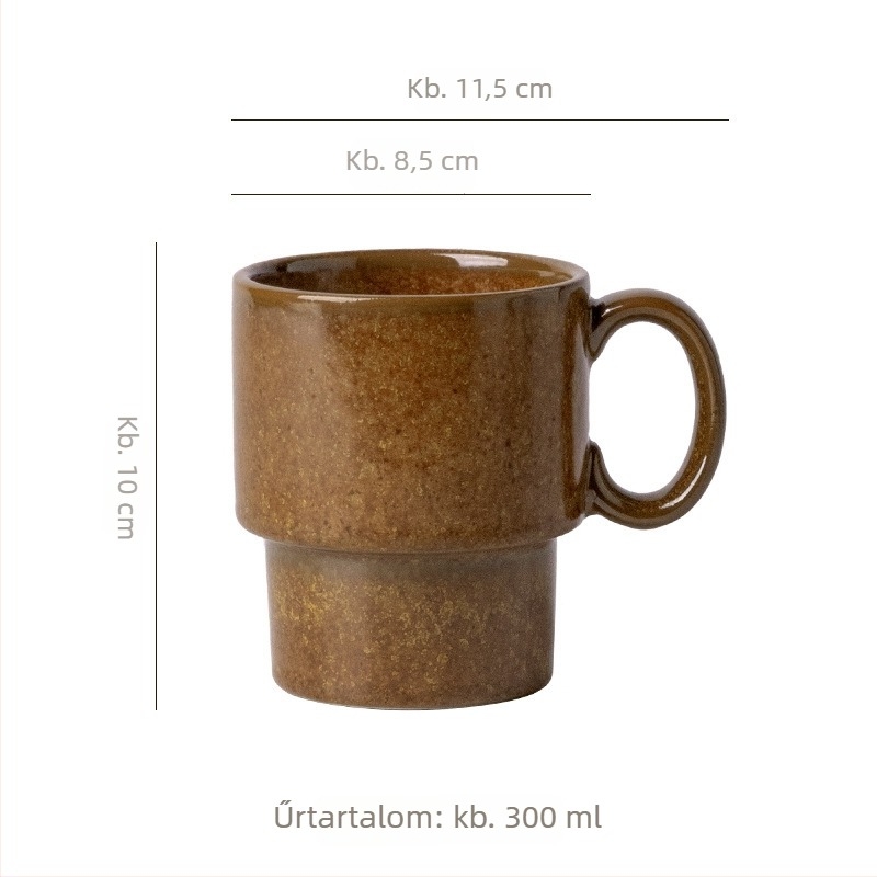 Kreatív rakásolható kerámiás bögre – retro stílusú, otthonra és irodába, praktikus víz- és tejfogyasztáshoz