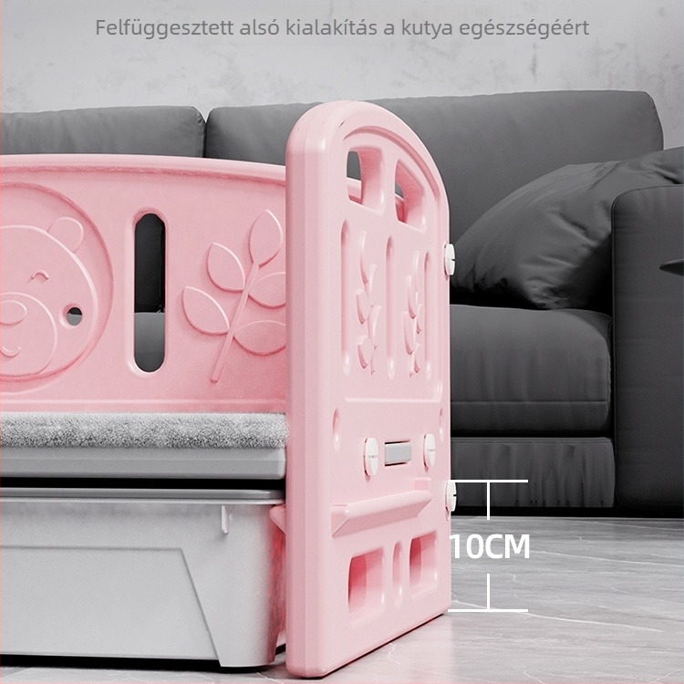 Háziállat ketrec, kempingágy, kutya- és macskaágy, egész éves használatra, kis- és közepes méretű kutyáknak, levehető és mosható