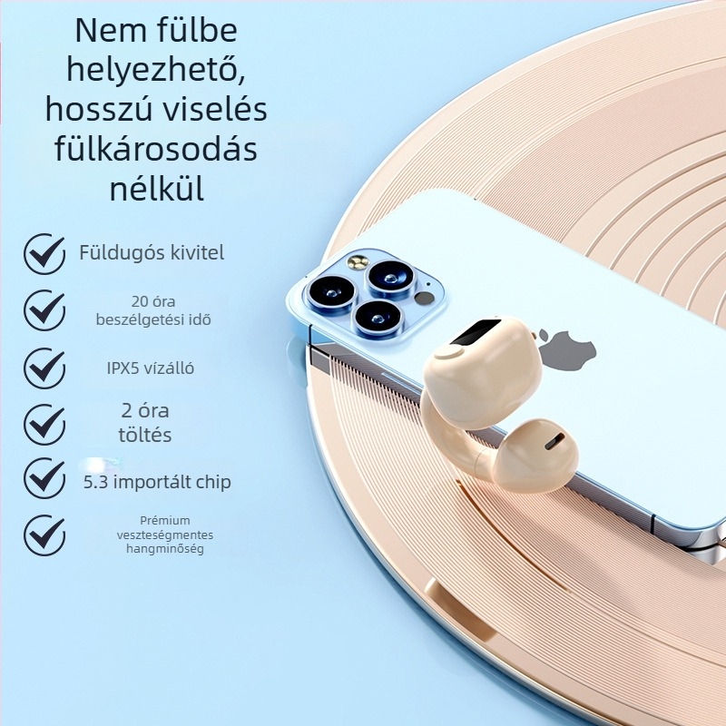 M10 Bluetooth fülcsipeszes fejhallgató – egy fülre, nem in-ear, Bluetooth 5.0, sport és üzleti
