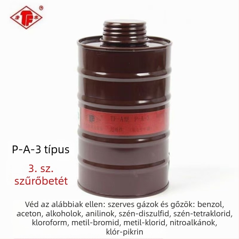 TF-A típusú gázmaszk szűrő kanna 1/3/4/5/7 – aktívszén szűrődoboz a maszk kiegészítőihez spray-hez