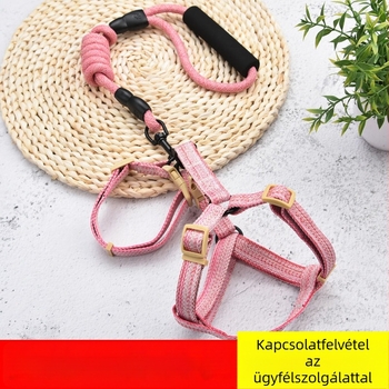 Mellény-stílusú kutyahám és póráz – kis- és közepes méretű kutyáknak (Shiba Inu, Corgi, Bichon, Teddy)
