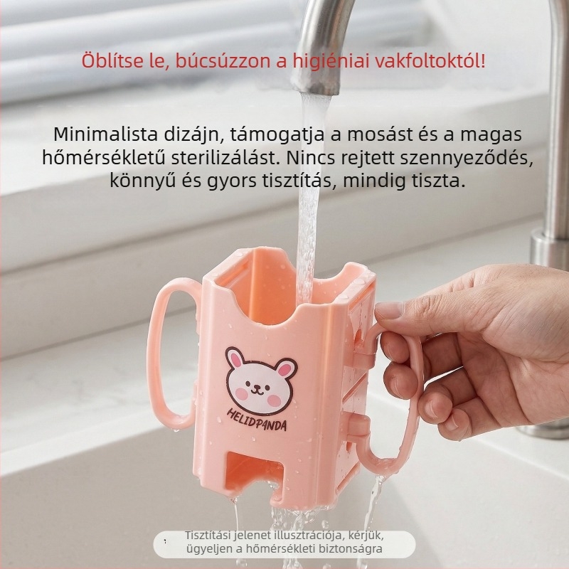 Gyerek tejpohár-tartó dobozos italokhoz, állítható és összecsukható pohárvédő, anti-nyomó eszköz, csepegés elleni tartó