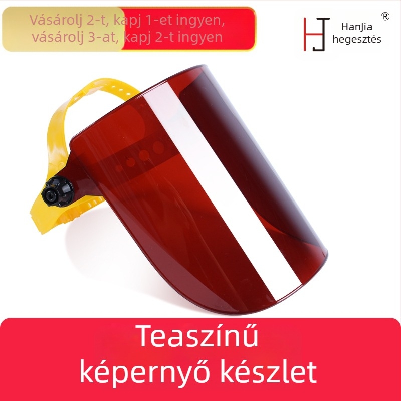 Fejre rögzíthető védő arcvédő a főzéshez, olajfröccsenés elleni védelem és hegesztéshez (teljes arcvédő, alkalmas fűkaszára és argon ívhegesztésre)