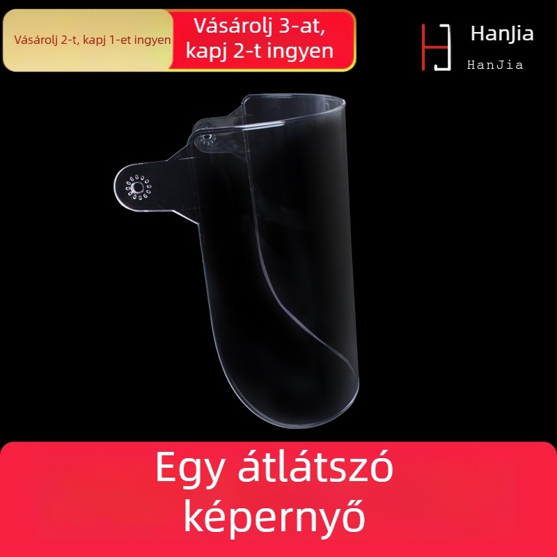 Fejre rögzíthető védő arcvédő a főzéshez, olajfröccsenés elleni védelem és hegesztéshez (teljes arcvédő, alkalmas fűkaszára és argon ívhegesztésre)