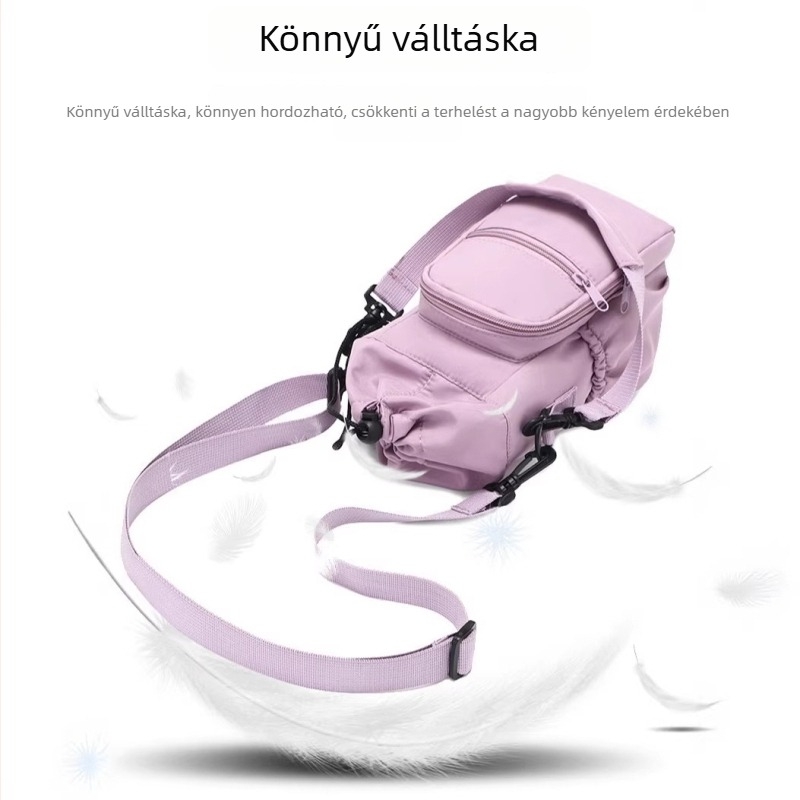 Szigetelt víz-palack hüvely diagonális mintával, vállon viselhető palacktáska és telefontartó zseb