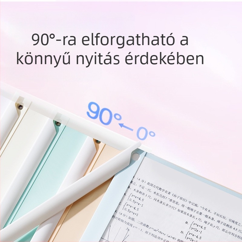 Deli 5 darab forgó karos klipsz A4-es papírhoz, megerősített karú záró – irodai mappa