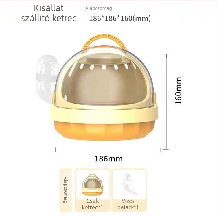 Könnyen hordozható mini madárketrec kültéri használatra, papagájok és kis madarak számára, kézi hordozó kialakítással.
