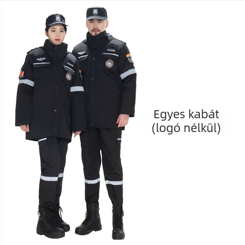 Téli vészhelyzeti mentőmunkaruha – pamuttal bélelt edződzseki