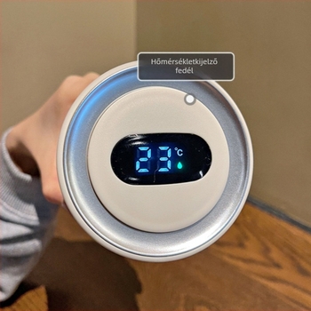 316 rozsdamentes acél termosz pohár tea- és víz elválasztóval, hordozható irodai bögre intelligens hőmérséklet-szabályozással