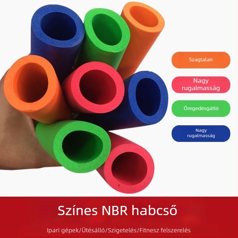 Szigetelőcsővédő, NBR-gumi és műanyag, magas sűrűségű sima szivacs, csúszásmentes fogantyúvédő