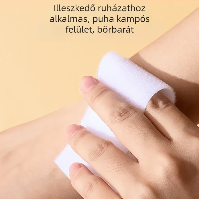 Baba ruháihoz Velcro tépőzár, puha hook-and-loop szalag, fehér, kétoldalas, ragasztó nélküli