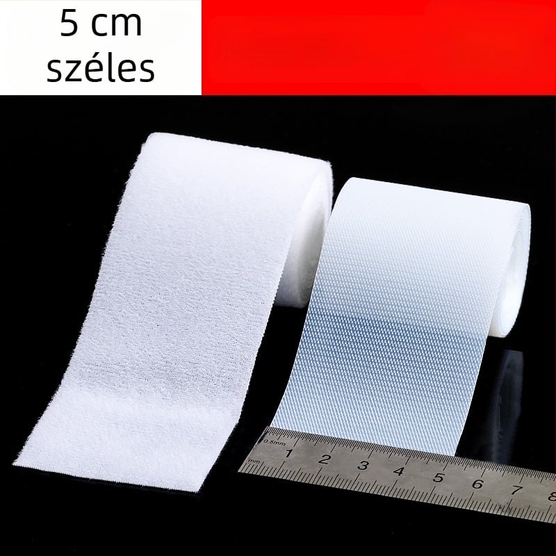Baba ruháihoz Velcro tépőzár, puha hook-and-loop szalag, fehér, kétoldalas, ragasztó nélküli