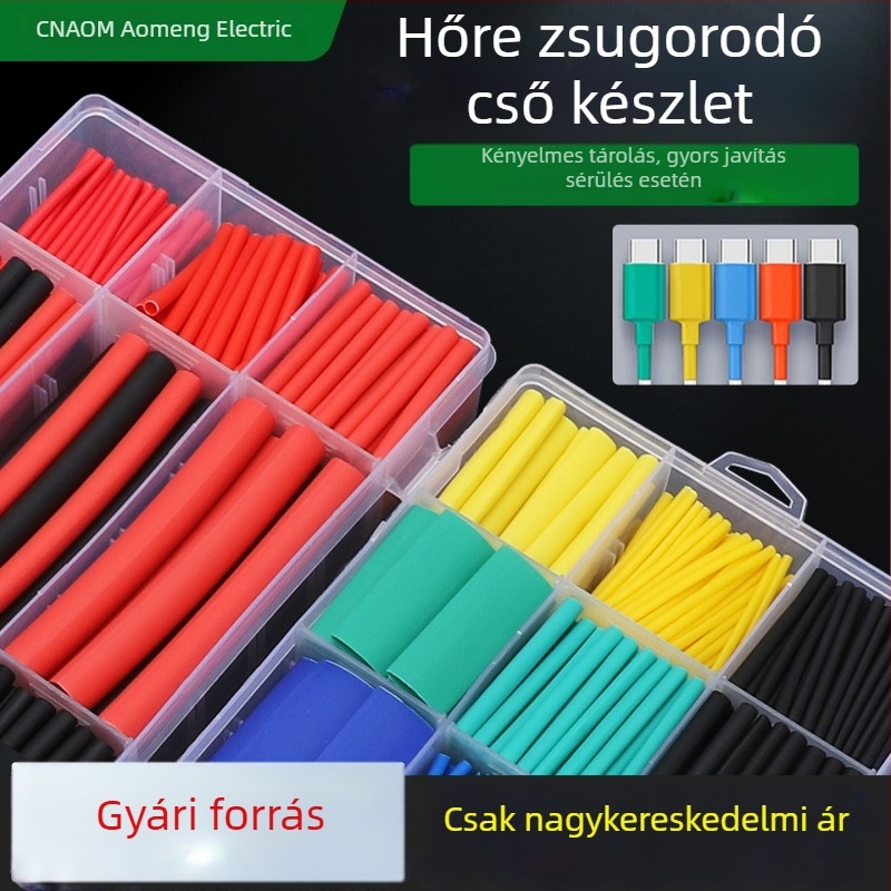 Hőzsugorcső – vízálló szigetelőcső vezetékekhez, adatkábelekhez és fejhallgatókhoz – színes