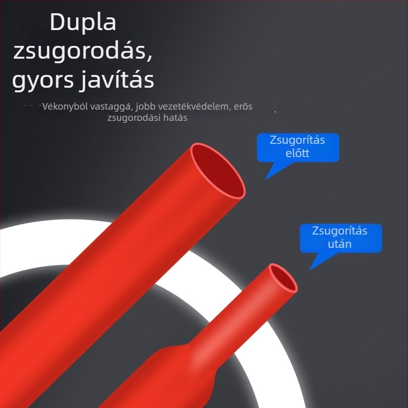 Hőzsugorcső – vízálló szigetelőcső vezetékekhez, adatkábelekhez és fejhallgatókhoz – színes
