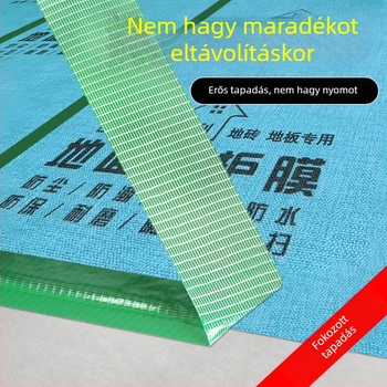 Textil alapú, magas tapadású ragasztószalag padvédeléshez és szőnyeg fixálásához, 50 m hosszú, szélesség 4,8 cm vagy 6 cm, nyom nélkül, színek: zöld, ezüst, piros, fekete.