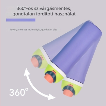 Új dupla ivású sportos kulacs, nagy kapacitású, 304 rozsdamentes acélból, szívószálas termosz, kültéri használatra, fogantyúval