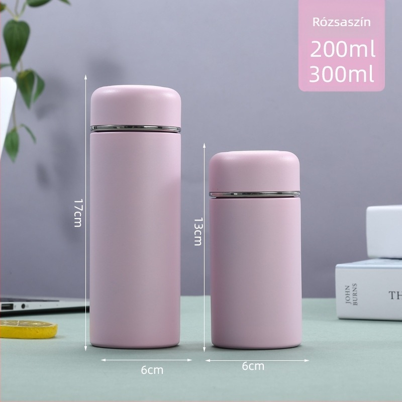 Új mini zseb termosz 316 rozsdamentes acélból, egyszerű minimalist dizájn, hordozható teás pohár rekesszel